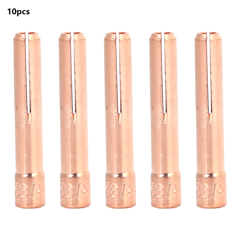 10pcs/set 13N21-24 Copper Collet Body Tig Welding Torch Weld Consumables (13N23)