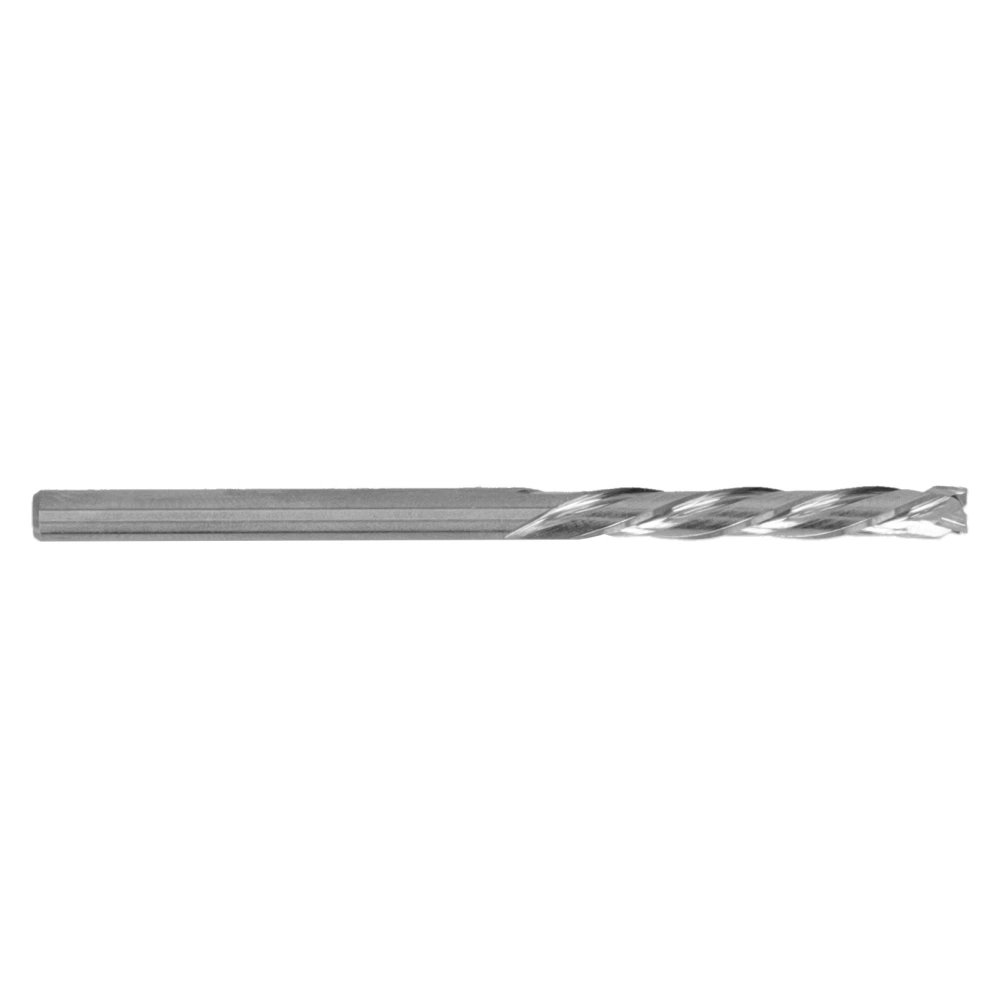 Grain Carbide End Mill 3 Flute Round Shank Industrial Hardware Tool 3.175 x 3.175 x 22 x 55mm