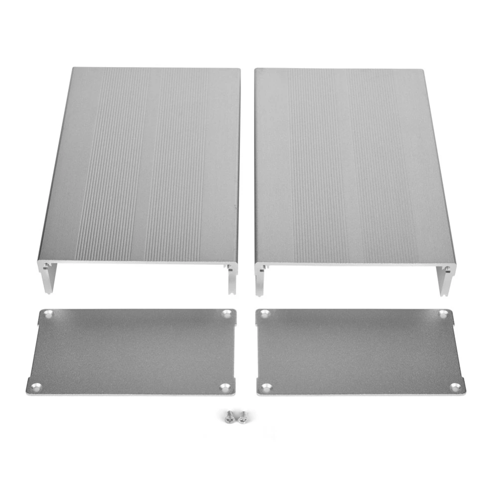 Electronic Project Sand Silver Case Aluminum Alloy for Printed Circuit Board 55x106x160mm