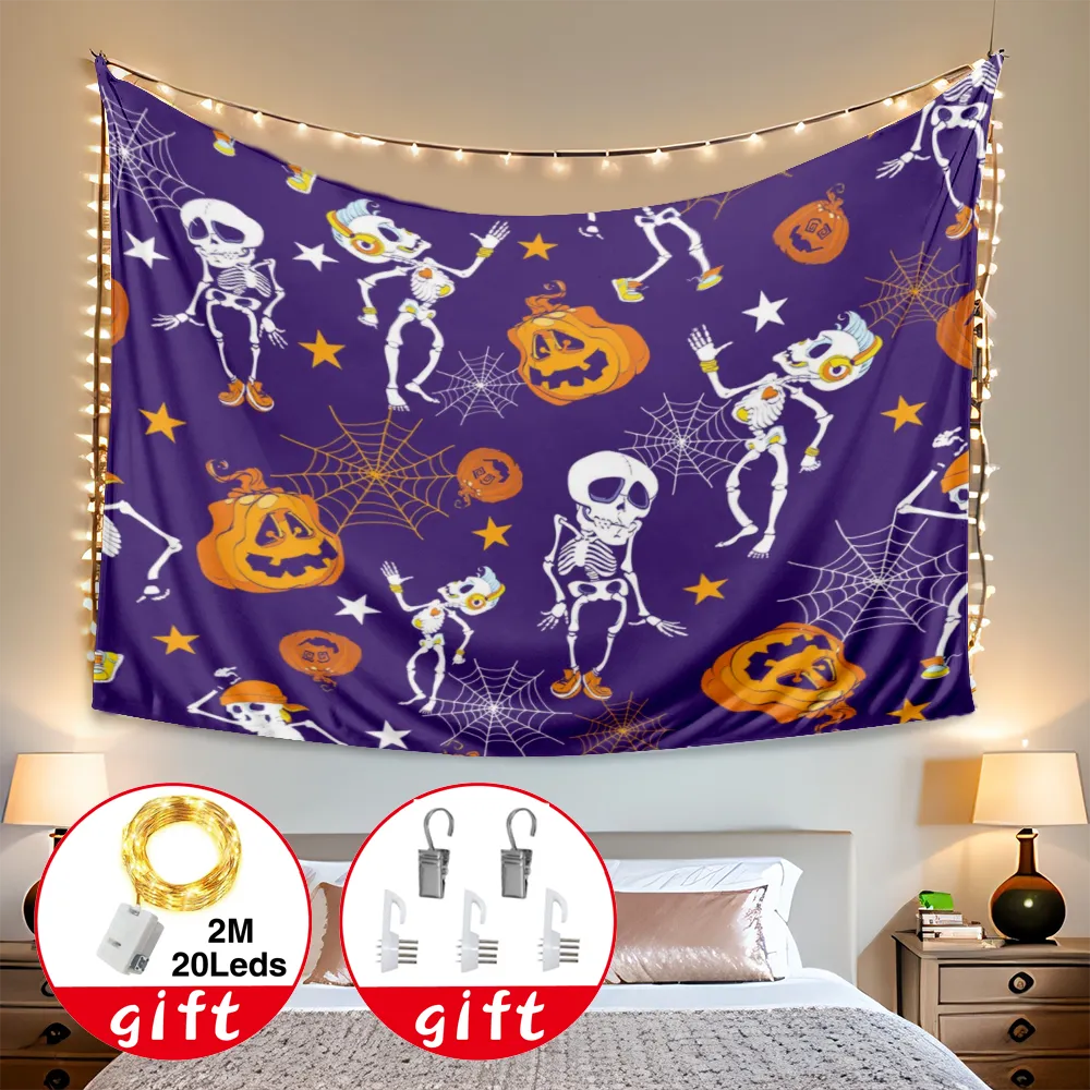 Halloween Tapestry, Happy Halloween Tapestry, for Bedroom Room Dorm Decor Halloween Backdrop,#098