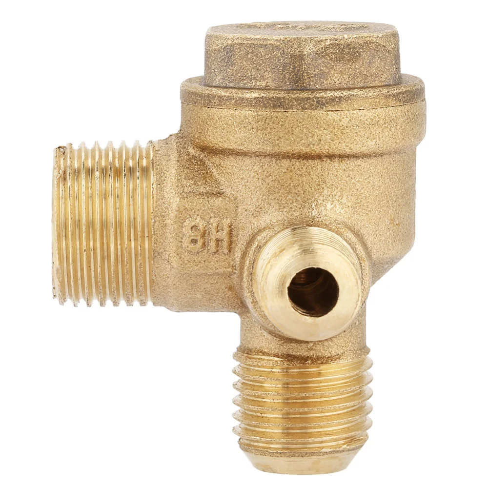 Male Thread 90 Degree Brass Air Compressor Check Valve Spare Parts 20*14*10mm