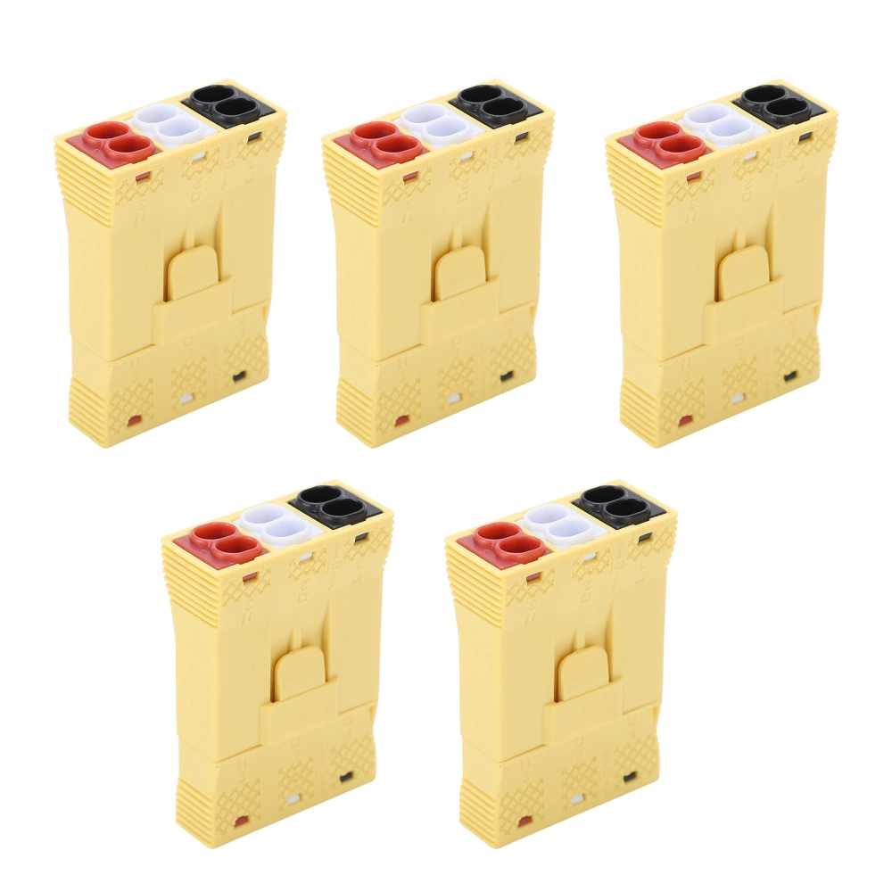 5Pcs Wire Quick Connector 3 in 6 Out OJ636 Yellow Male Female Plugin for Light