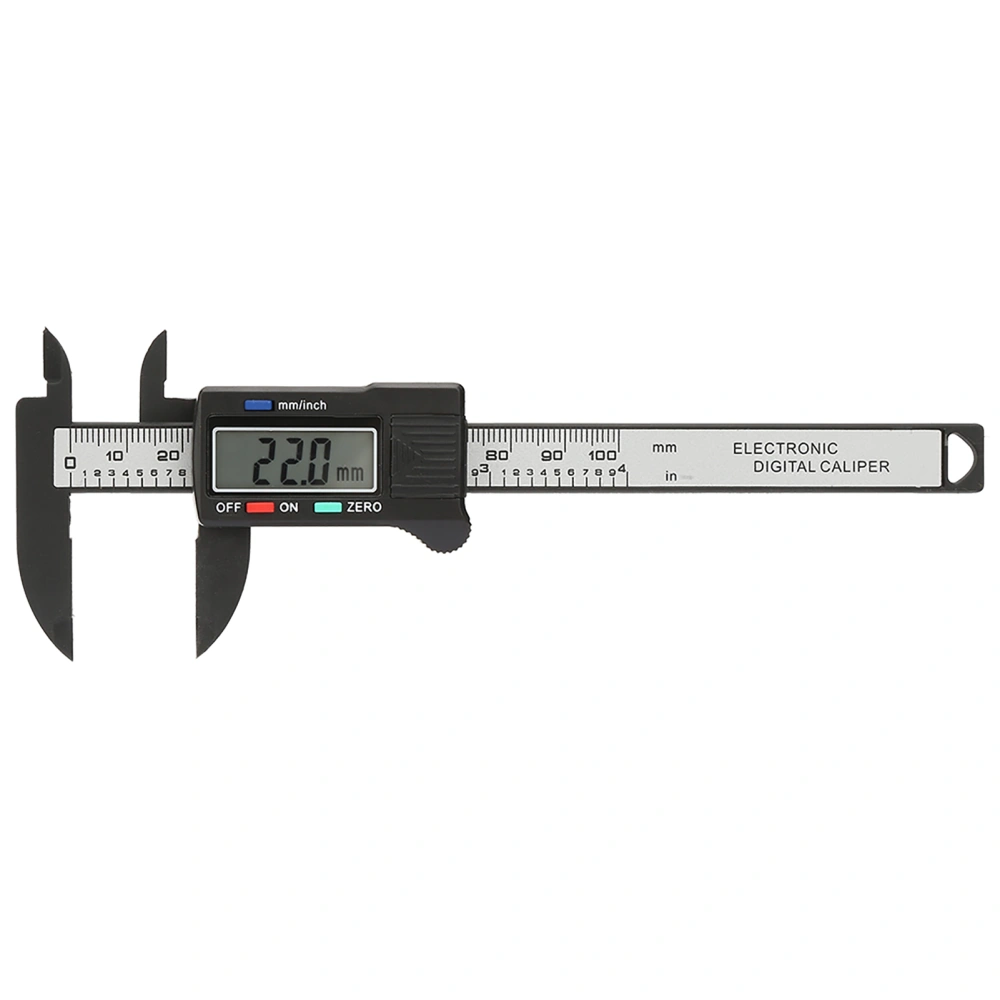 Practical 100 mm Plastic Electronic Digital Caliper with Large LCD Screen (Without Battery)