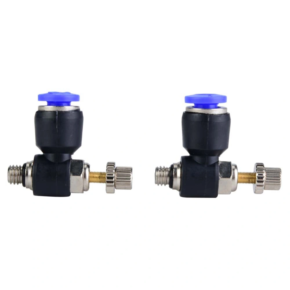 2pcs Tube Air Flow Speed Controller Pipe Pneumatic Fitting Regulator Valve (SL4-M5)