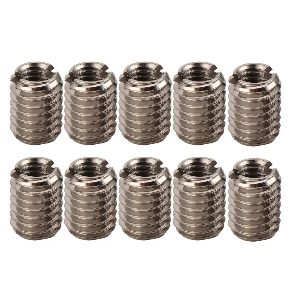 10pcs Stainless Steel Thread Inserts Reducing Nut Female Thread M4x0.7 Male Thread M6x1.0 with 8mm Length