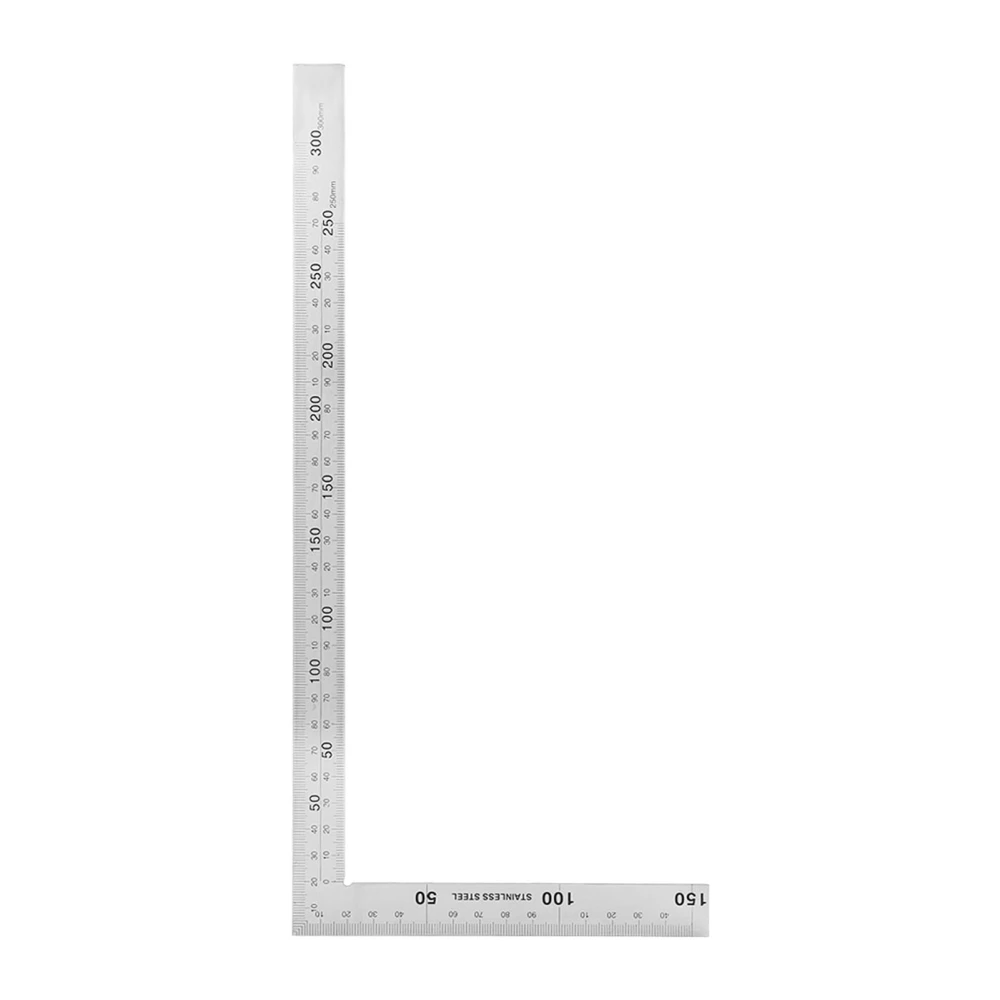 Stainless Steel 300x150mm 90 Degree Right Angle Ruler Measurement Square Tool (#01)