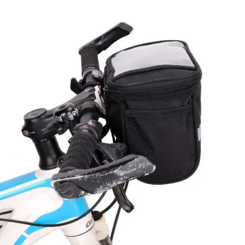 Bicycle Front Storage Bag Reflective Stripe Large Capacity Frame Handlebar Pack