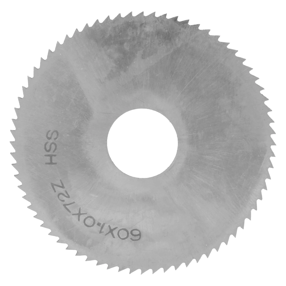 Circular Saw Blade Disc Cutting High Speed Steel Cutter Tool Hardware 60x1‑0 72 Teeth