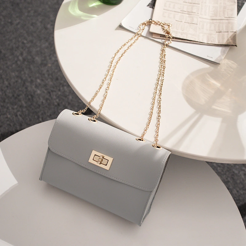 Women's Messenger Bag, Solid Color Chain Shoulder Strap Shoulder Bag