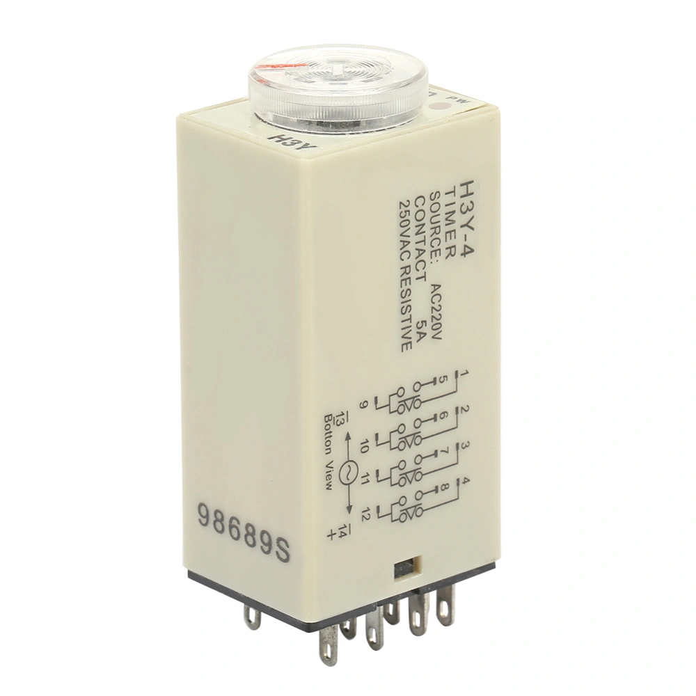 H3Y-4 Power On Delay Timer Relay 0-60 Minutes Time Relay AC 220V 5A