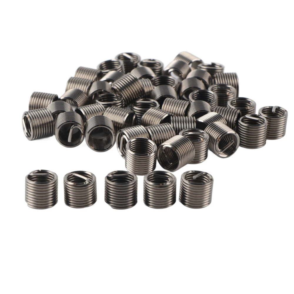 50Pcs Thread Inserts Male Female Reducing Nut Repair Tool Stainless Steel Fastener M10x1.251.5D