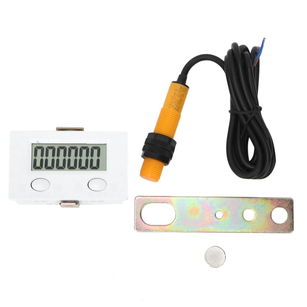 BERM Magnetic Induction Plastic Counter 6 Digits Digital Display 0-999999 with Switch BEM-6c12φ