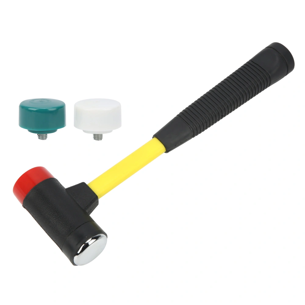 4‑In‑1 Hammer Soft Hard Carbon Steel Hammer Head Rubber Handle Hammer Hand Tool