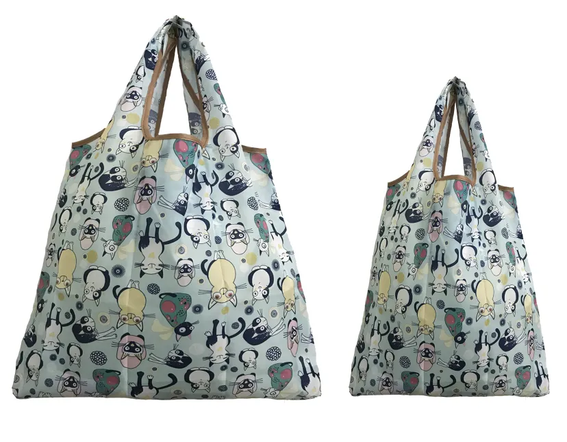 Large Capacity Two Piece Shopping Carrier,Repellent Foldable Tote Bag