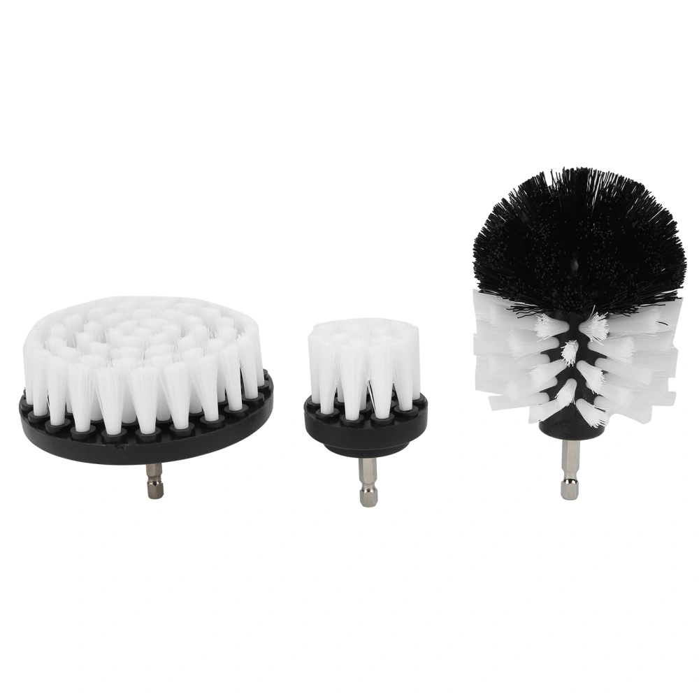 3Pcs Drill Brush Set Power Scrubber Cleaning Accessories Nylon for Bathtub Tile Toilet