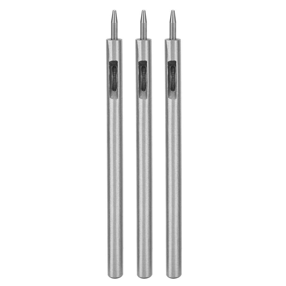 3Pcs Round Hole Puncher Alloy Steel DIY Leather Craft Cutter Punching Tool Hollow Drilling1.2mm