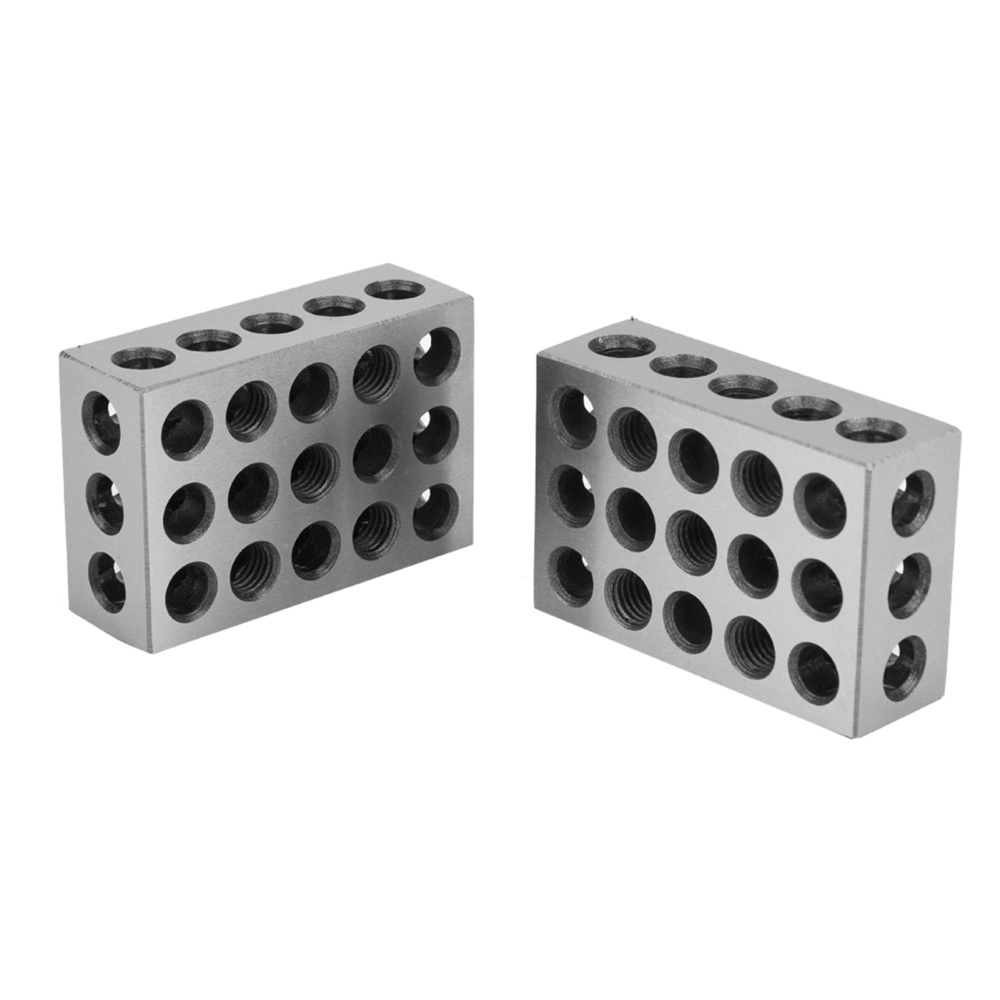 2pcs 25x50x75mm Blocks 23 Holes Milling Parallel Clamping Block Milling Machine Accessories