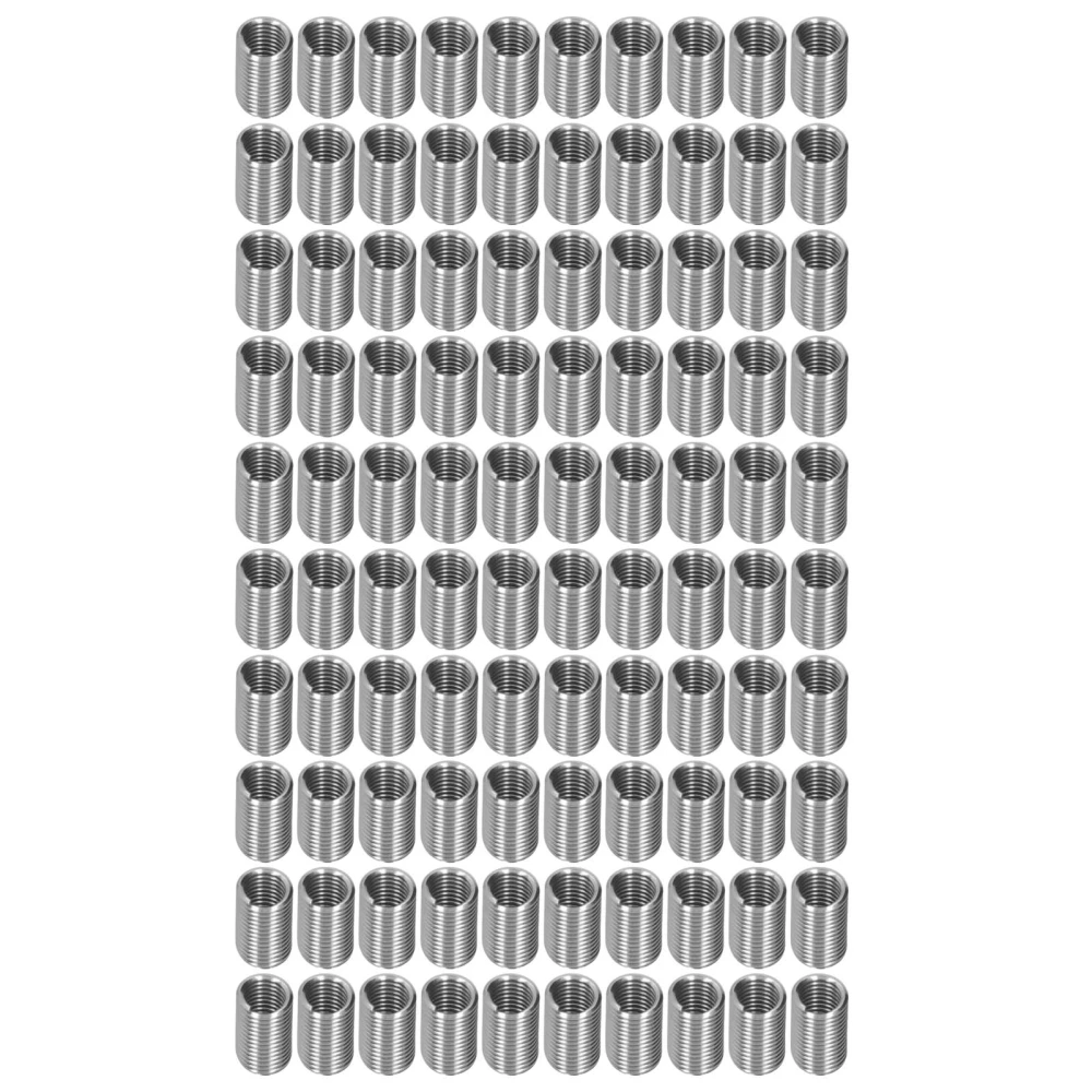 100Pcs Thread Inserts Male Female Reducing Nut Repair Tool Stainless Steel Fastener M6x13D