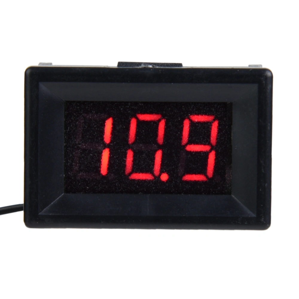 Digital Voltmeter 0.36inch Two Wire DC 2.4-30V LED Display Voltage Meter Waterproof (Red)