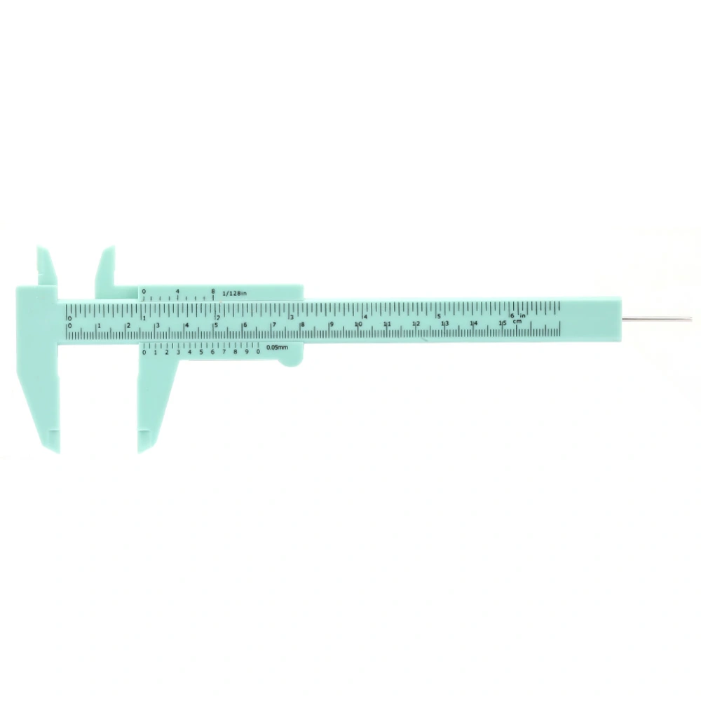 150mm High Accuracy Plastic Double Rule Scale Vernier Caliper Measuring Tool 0.5mm(Green)