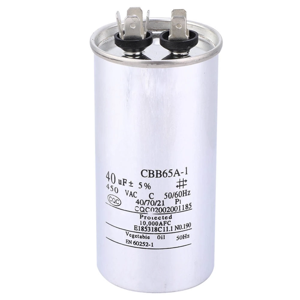 CBB65 40UF 450V Capacitor Aluminum Foil Air Start Capacitor for Air Conditioning Washing Machine