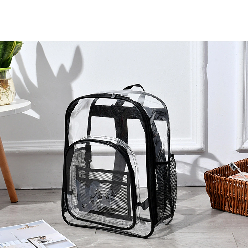 Transparent Backpacks Clear PVC Waterproof Plastic Fashion Simple Bag