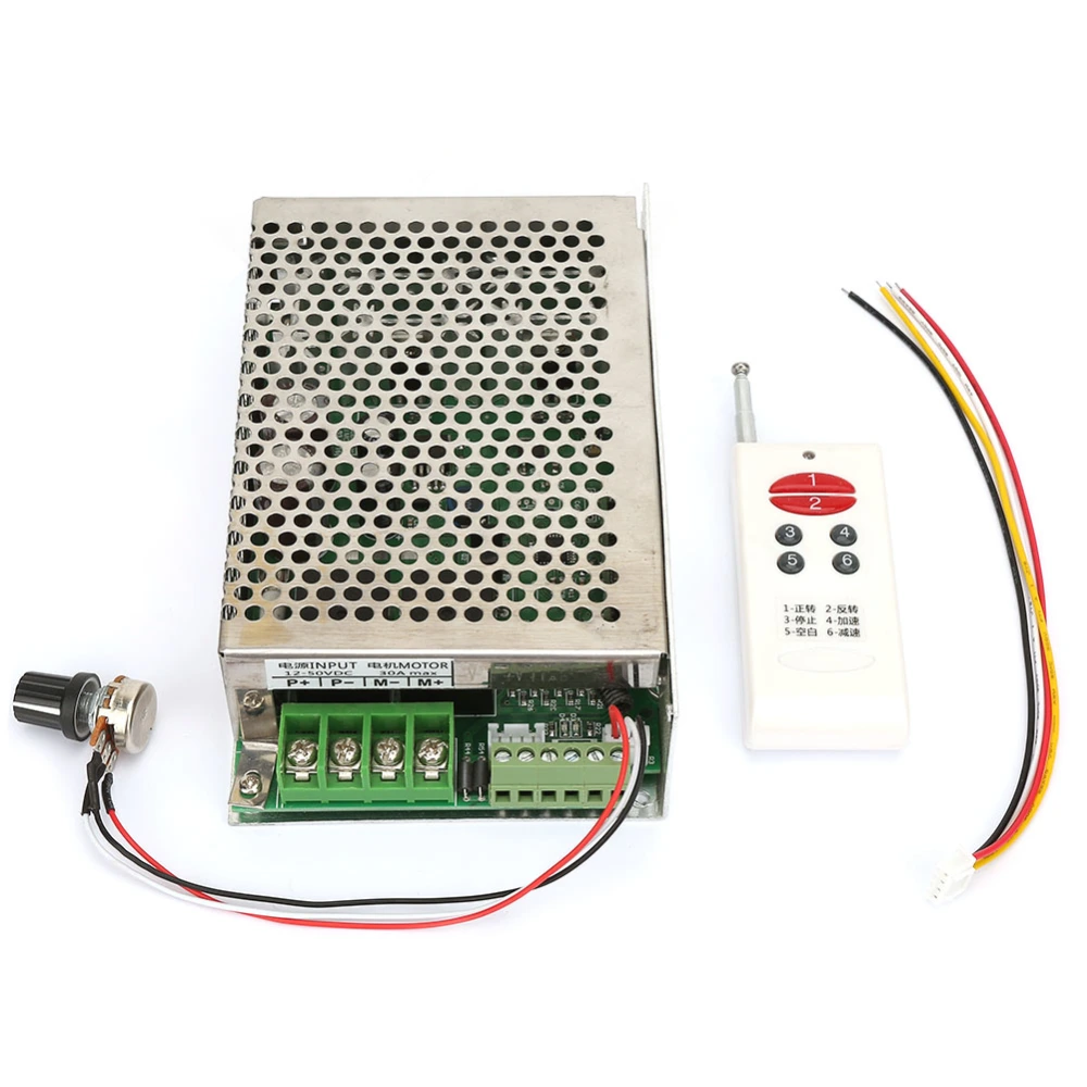 Wireless Remote Control DC Motor Governor Speed Controller 12V/24V/30V 30A Forward and Reverse