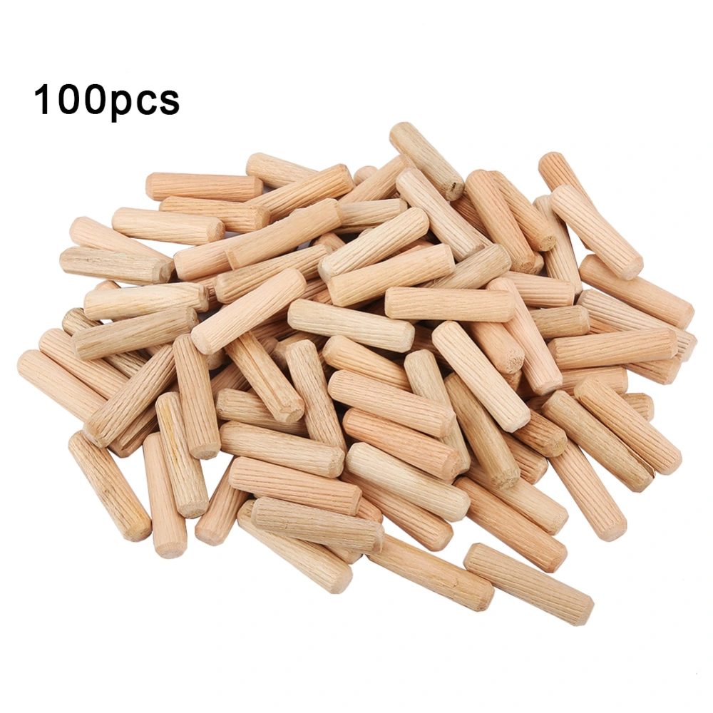 100pcs/Set Wood Dowel Pins Cross Grain DIY Wood Pins for Furniture M10 x 40mm