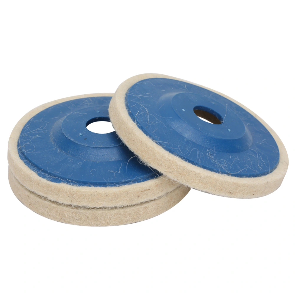 Popular Practical Angled Wool Wheel 4 Inch Wool Polishing Wheel Felt Disc Polishing 3 Pcs