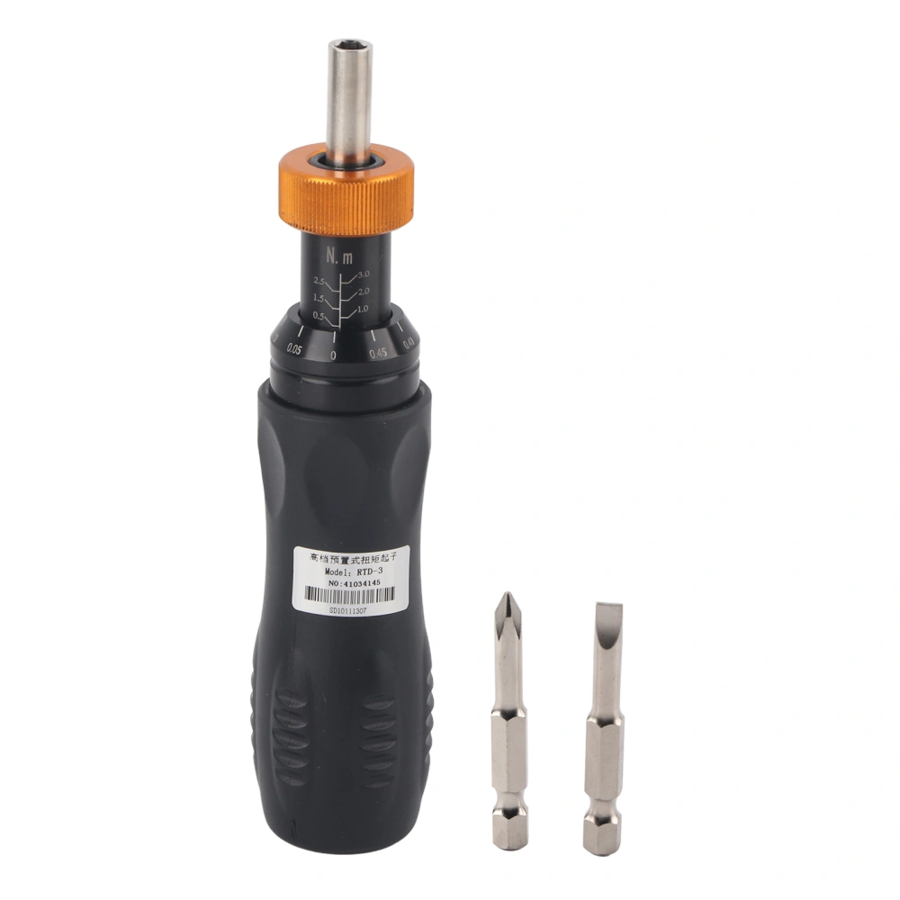 Presetting Type Adjustable Torque Screwdriver 0.5-3Nm Hex Socket RTD-3