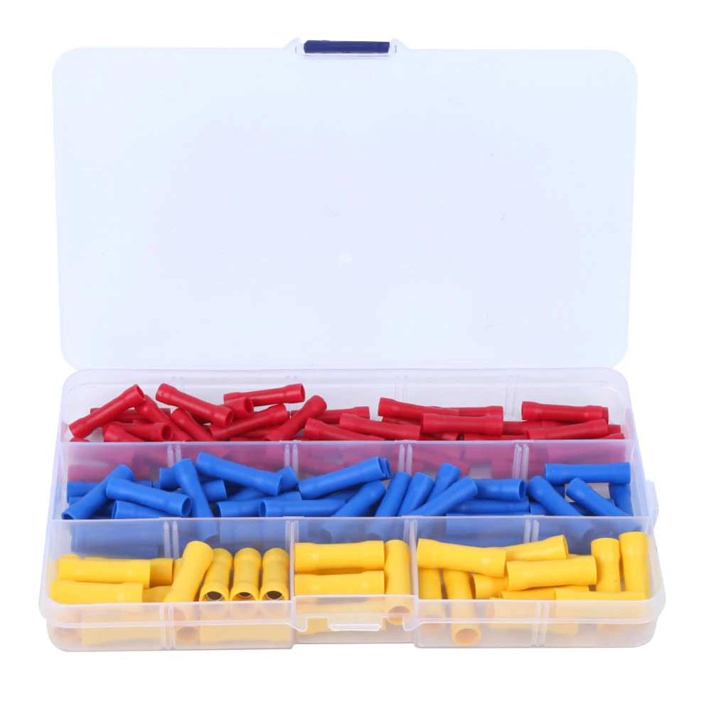 120pcs Electrical Crimp Terminal Assorted Insulated Wire Cable Connector Kit BHT/BNFY/BV1.25