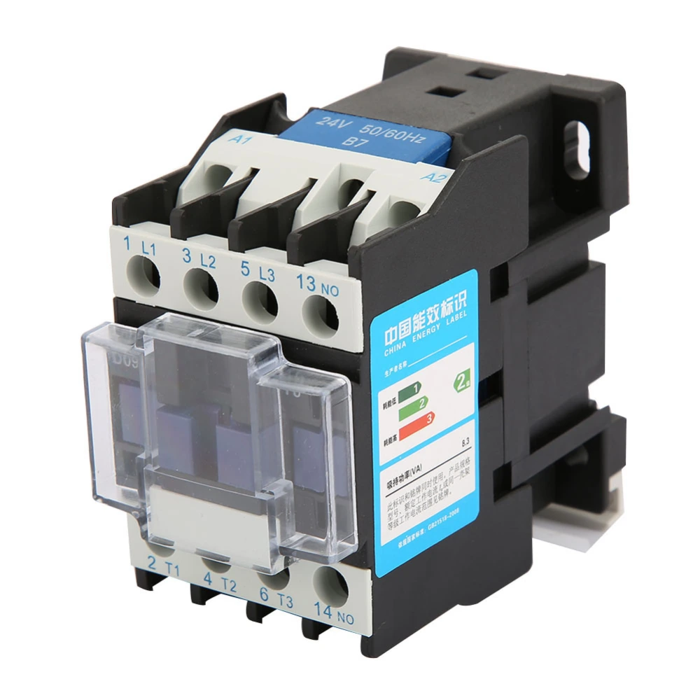 CJX2-0910 Rail Mount Contactor Industrial Electric Contactor (24V AC)