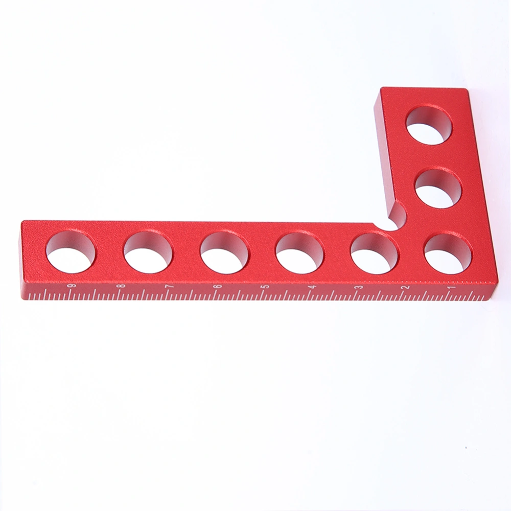 90 Degree Positioning Squares Right Angle Ruler Woodworking Tools Metric Ruler 0-100mm Red