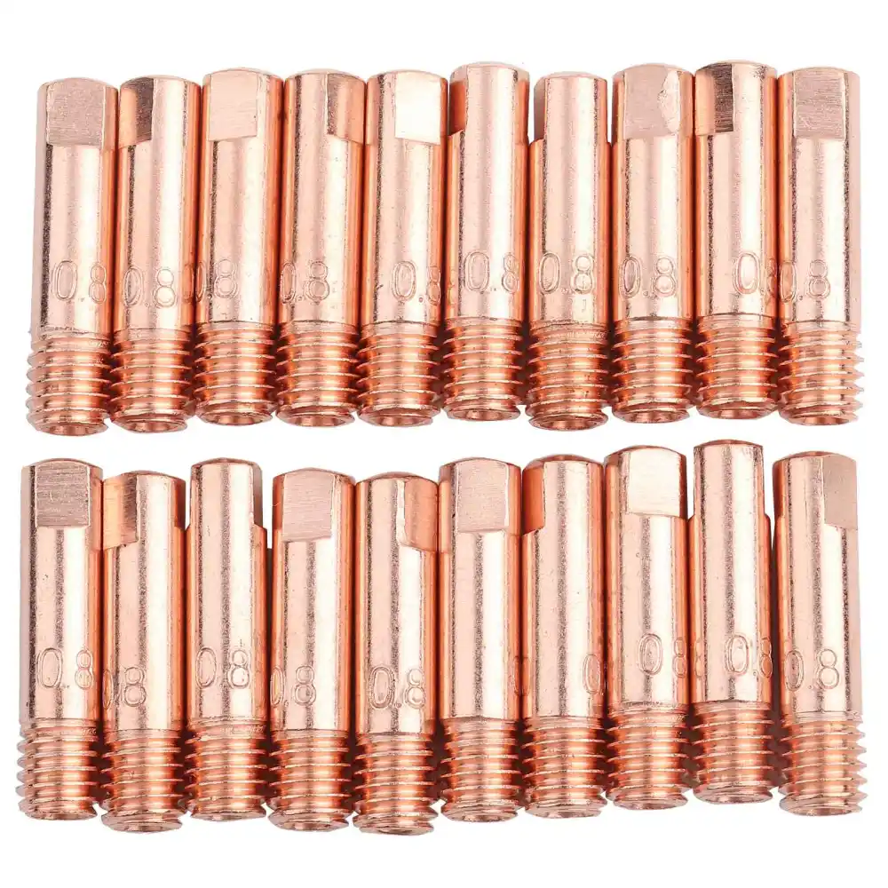 20Pcs Copper Contact Tip for 15AK MIG/MAG Welding Torch Consumables (0.8mm)