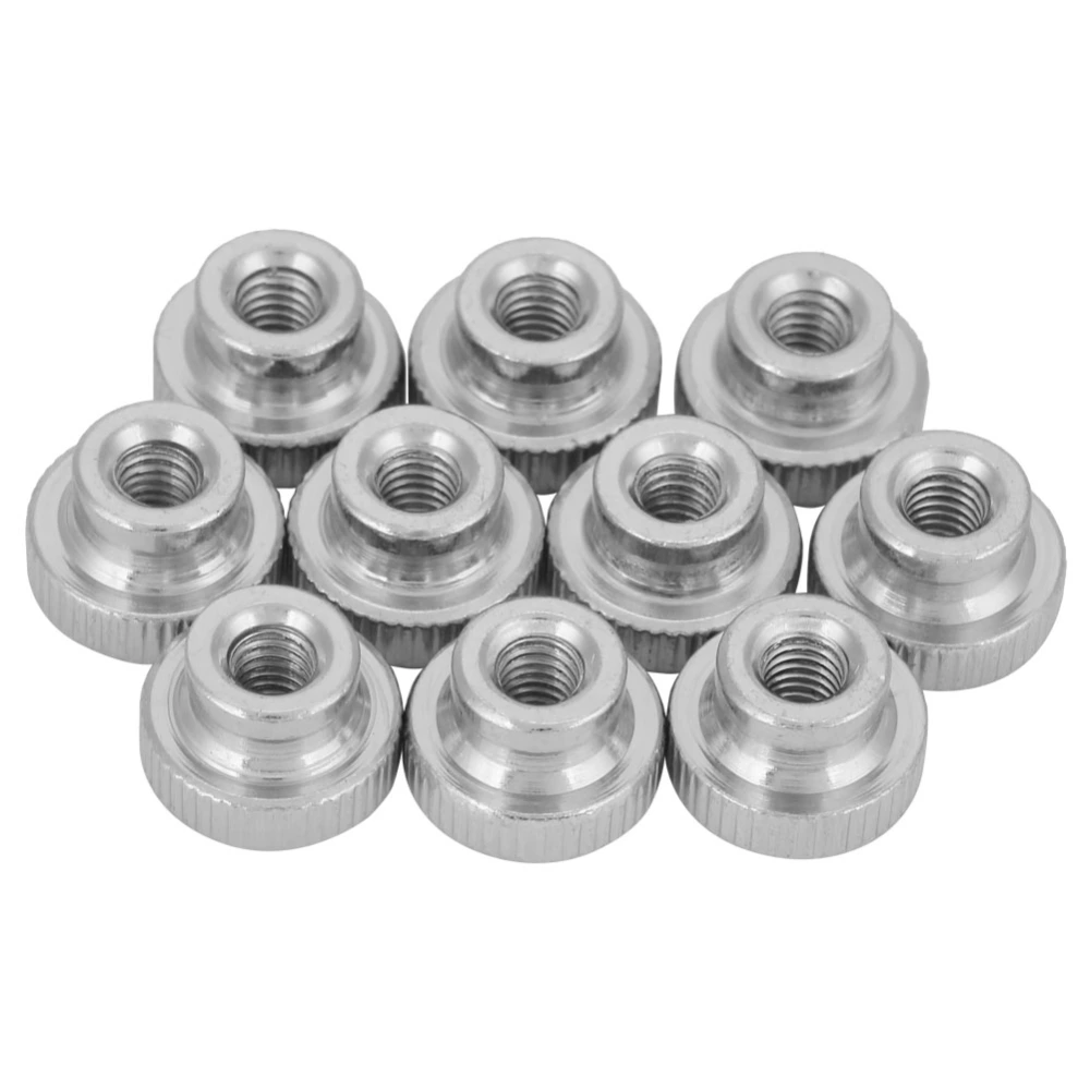 10Pcs Carbon Steel High Type Knurled Thumb Handle Nut GB806 M3 3*11