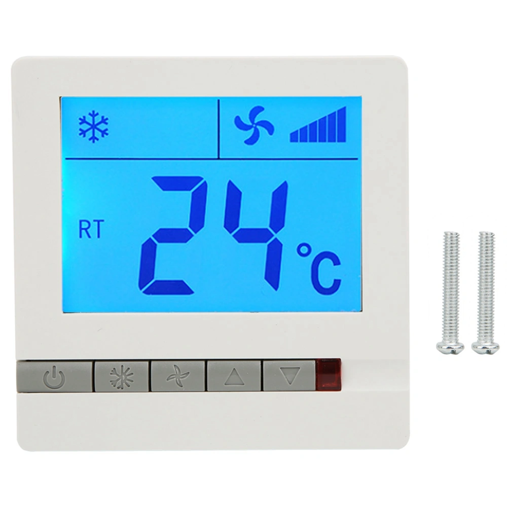 LCD Digital Thermostat Delay Compressor Protection Fan Coil Unit Temperature Controller