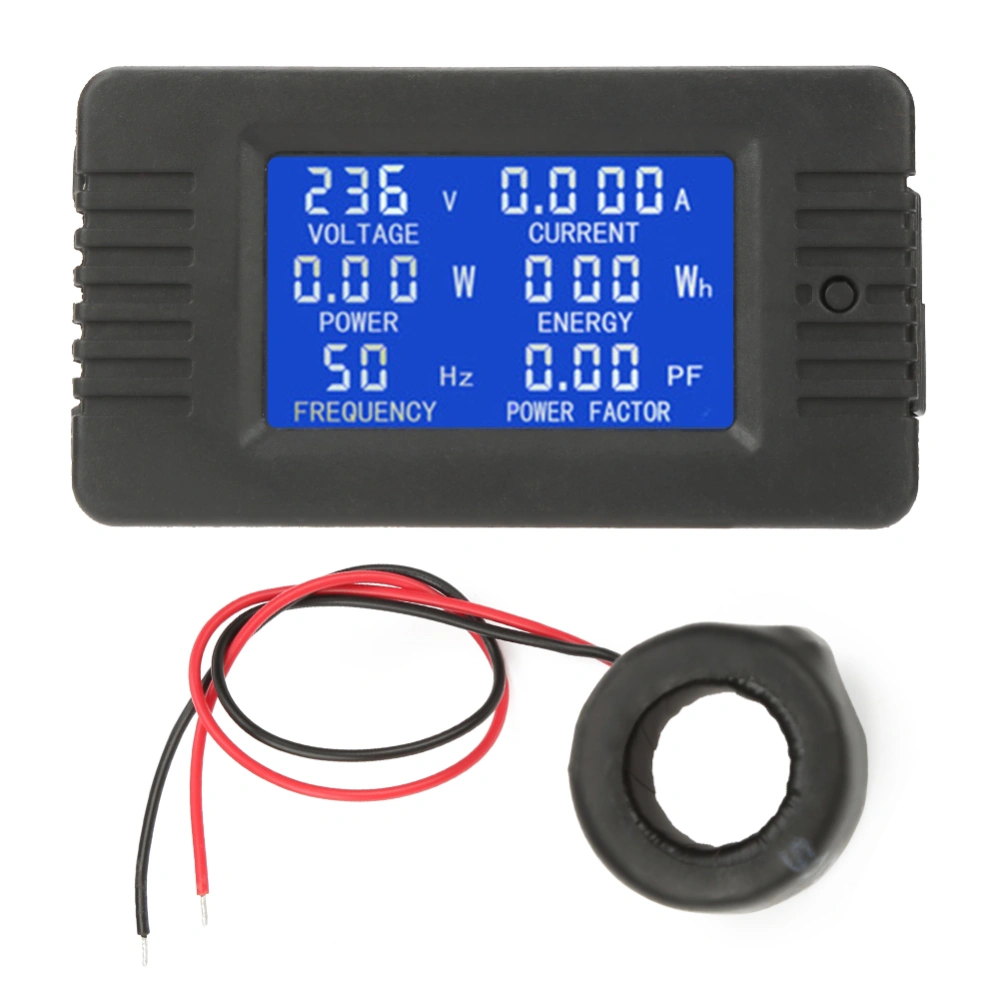 PEACEFAIR PZEM‑022 AC Digital Meter Power Energy Voltage Current Test With Closed Type CT 100A