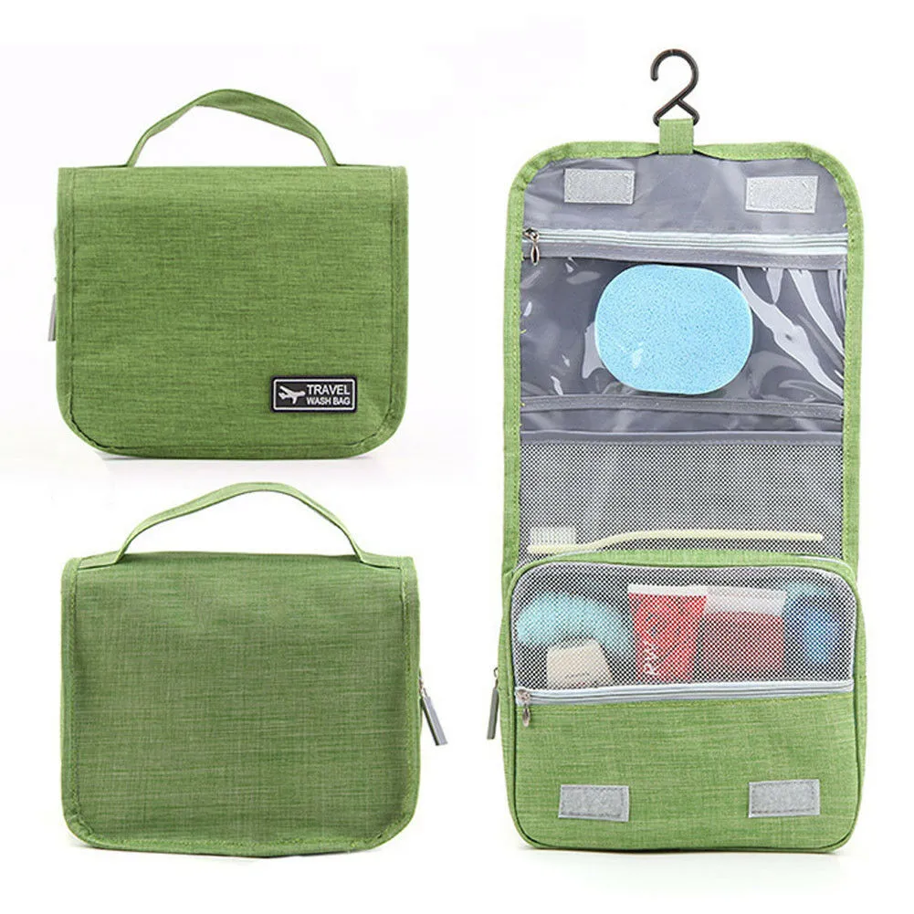 Hanging Travel Toiletry Wash Bag Waterproof Folding Storage Organizer