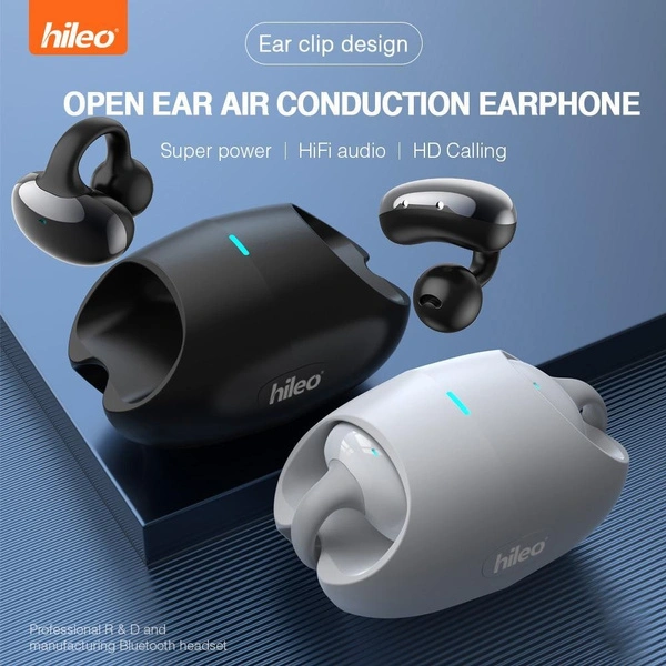 2023 NEW Clip-On Open Ear Headphones Wireless Bluetooth 5.3 Earbuds,Ear Clip Earbuds 35 Hours Playtime with Charging Case,IPX5 Waterproof Earphones Sport Cycling Running Work Compatible with iPhone/Samsung Phone for Men, Women, and Children