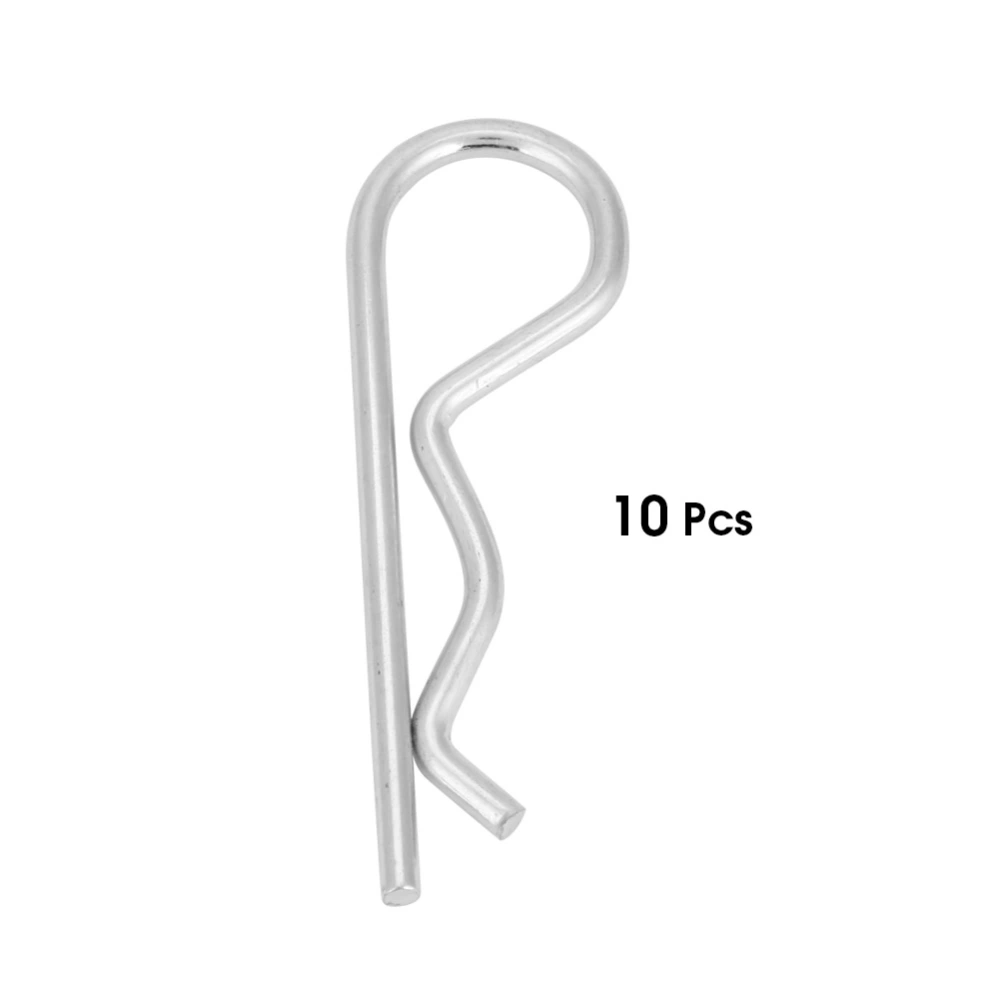 10pcs B Type Cotter Pin Clips Zinc Plated Retaining Pins Spring Clips Hair Pin (3*60mm)