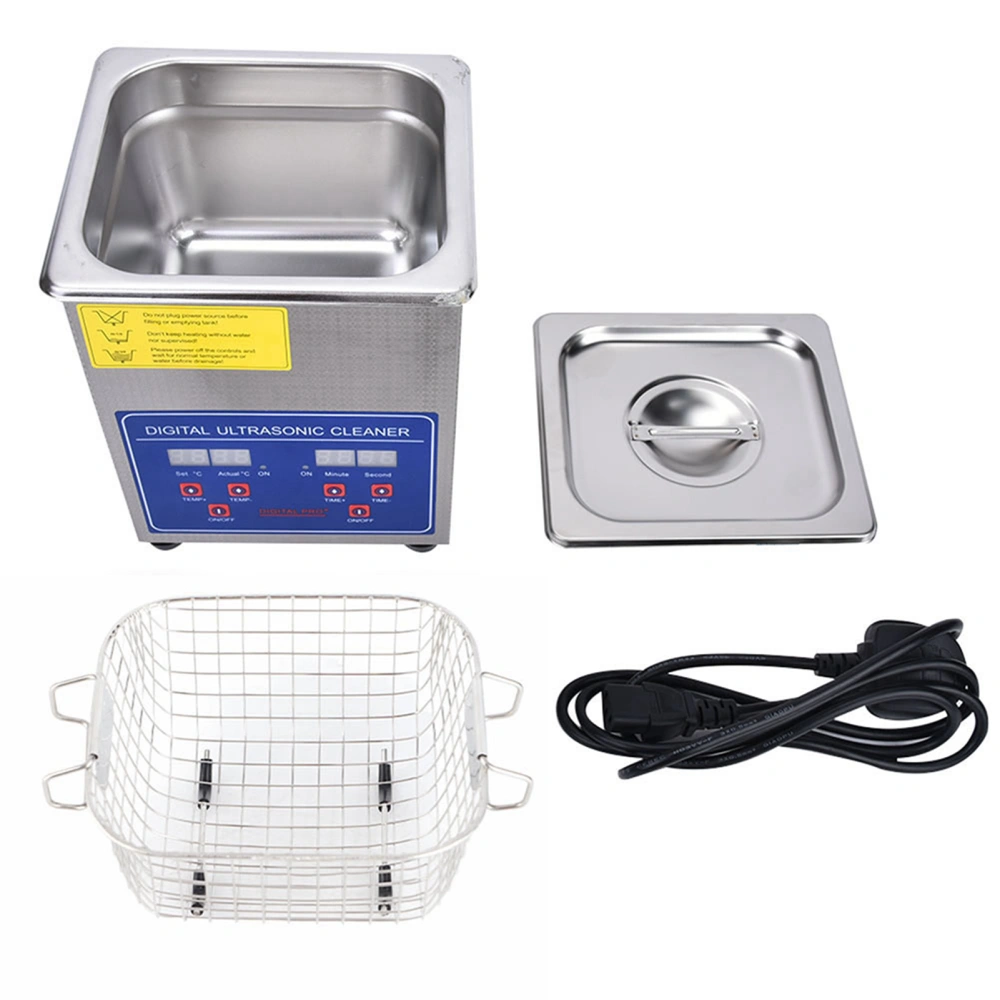 2L Digital Ultrasonic Cleaner Adjustable Heating Timing Cleaning Machine AC220V