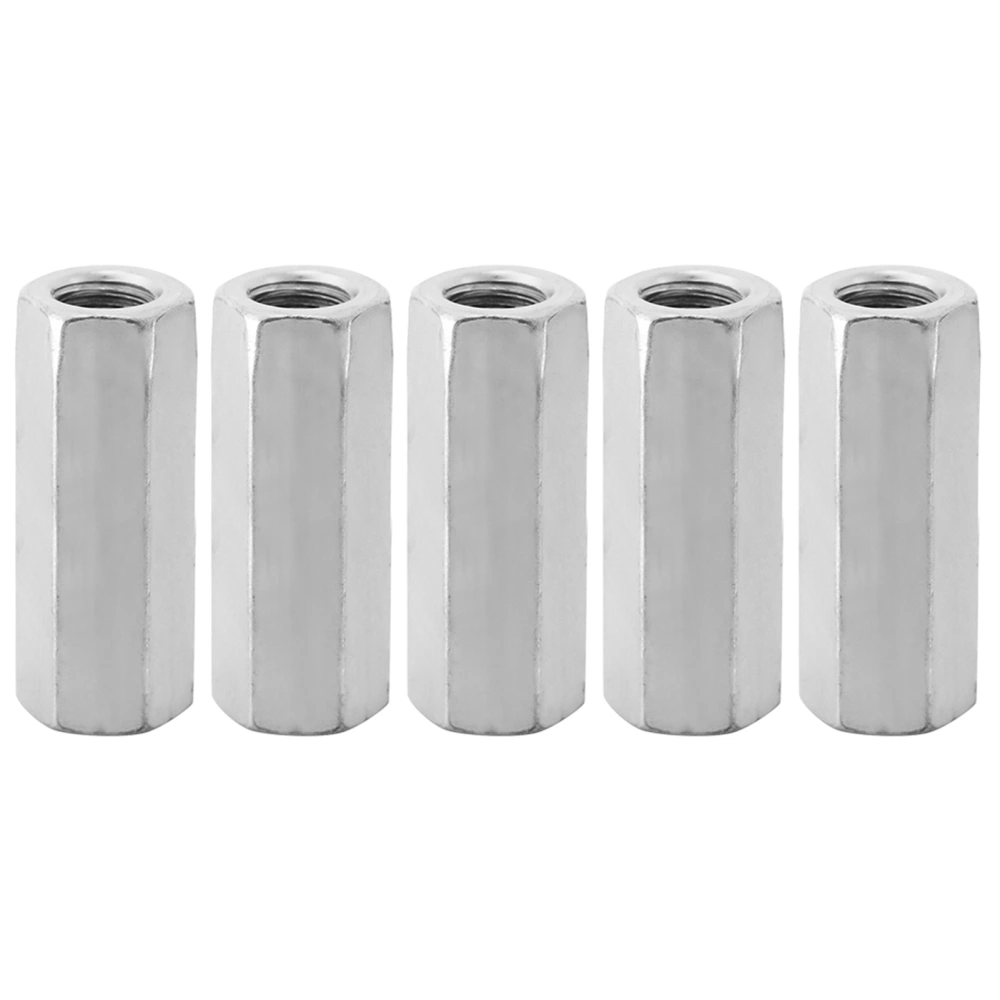 5pcs Long Rod Nut Hex Hexagonal Sleeve Nut Standoff Threaded Fasteners (M12*50)