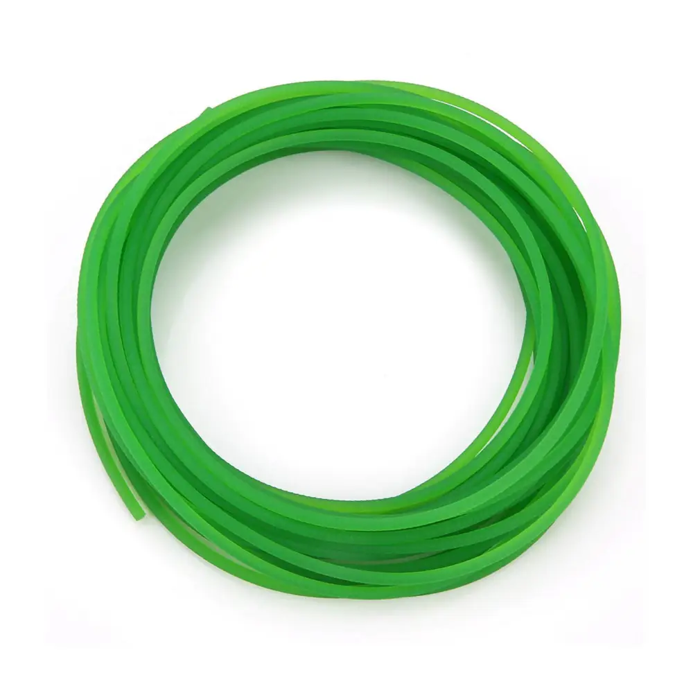 Green Rough Surface PU Polyurethane Round Belt for Drive Transmission(3mm*10m)