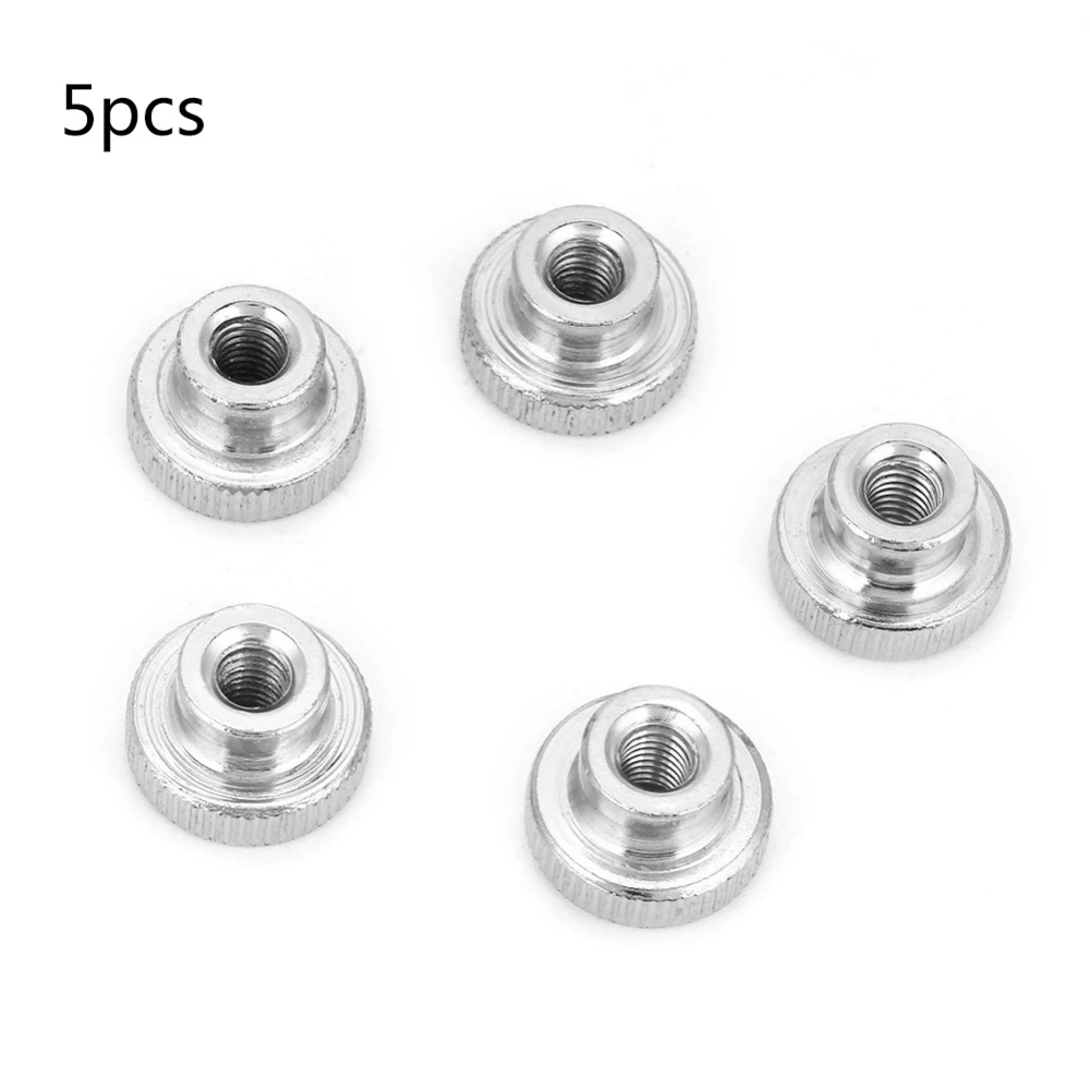 M3 M4 M5 M6 M8 M10 Nickel Plated Carbon Steel Hand Tighten Knurled Thumb Nuts (M5 5pcs)