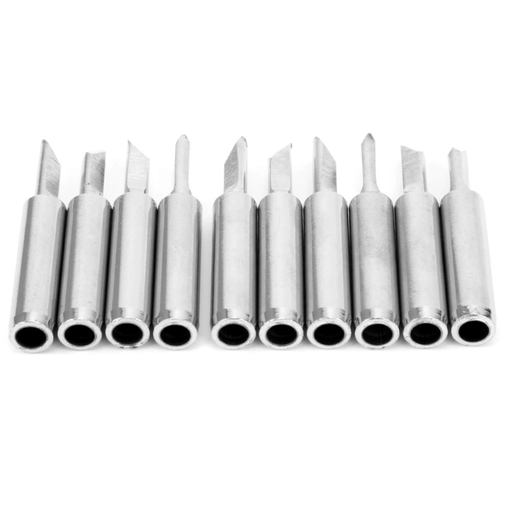 10Pcs Solder Iron Tip Brass Internal Heating Lead Free Soldering Iron Conical Tip 900M‑T‑SK