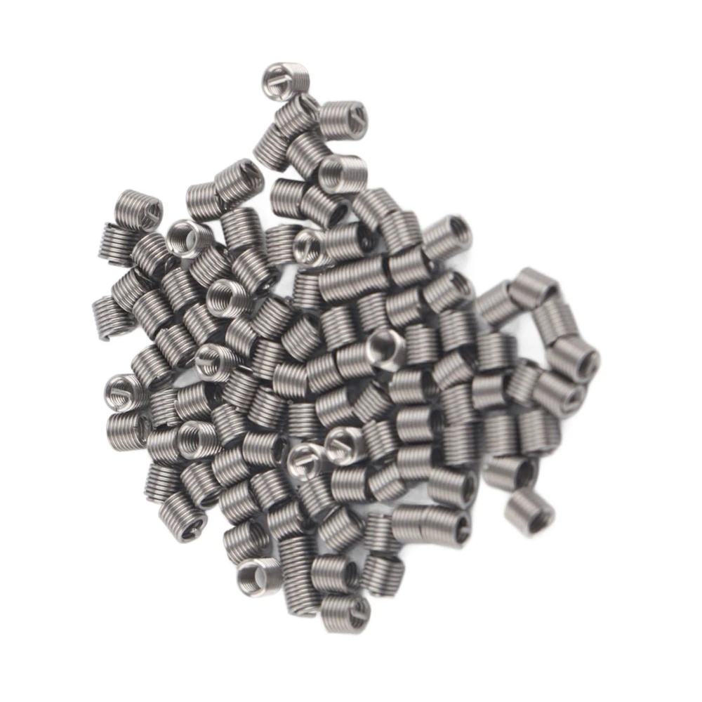 100pcs M2 Stainless Steel SS304 Coiled Wire Helical Screw Thread Inserts (M2*0.4*2 D)