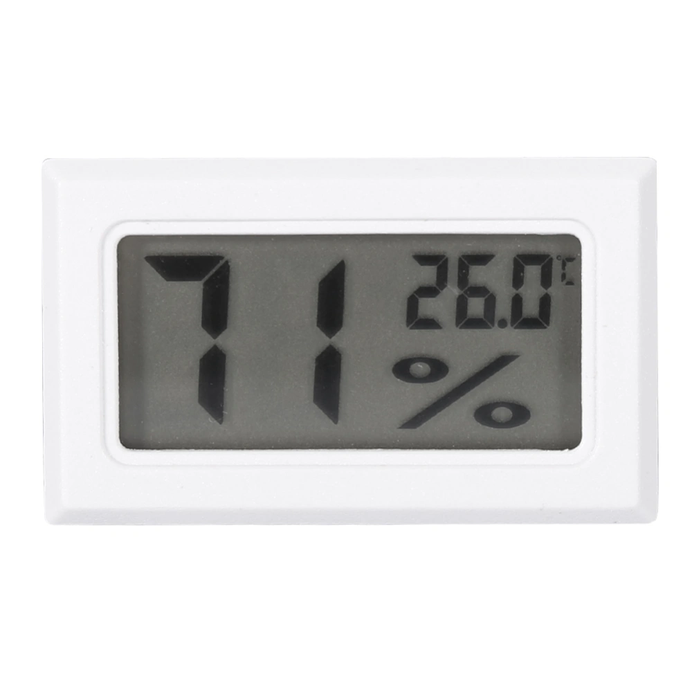 Digital LCD Hygrometer Indoor Thermometer Humidity Monitor for Home, Office, Greenhouse (White)