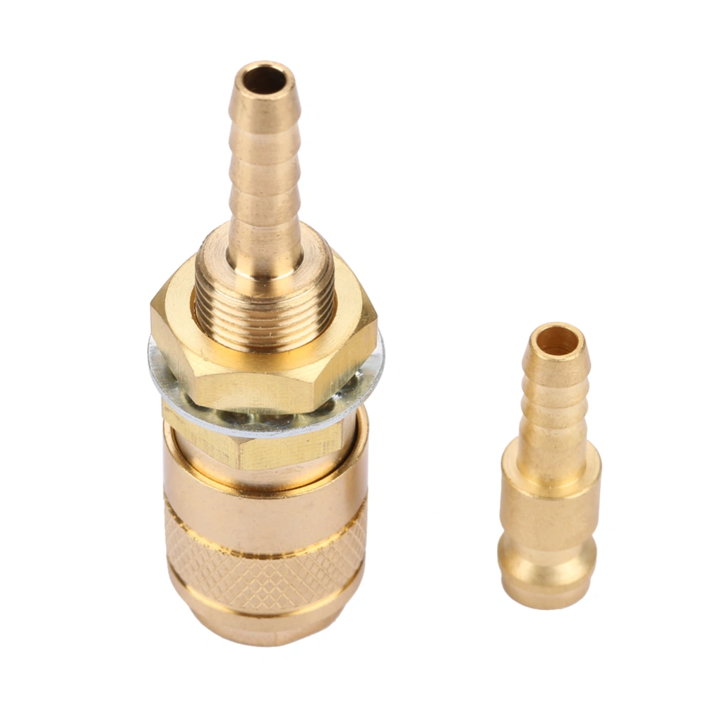 M6 Gas &amp; Water Quick Connector for MIG TIG Welder Torch Fitting For Welding Torch Gold