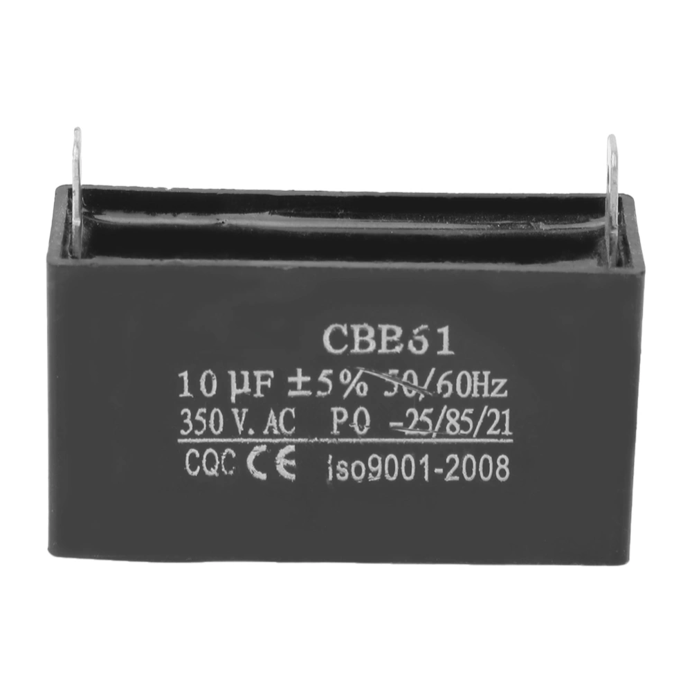 CBB61 Capacitor Fan Motor Starting Plastic Capacitor 350VAC 10UF+-5% 50/60Hz