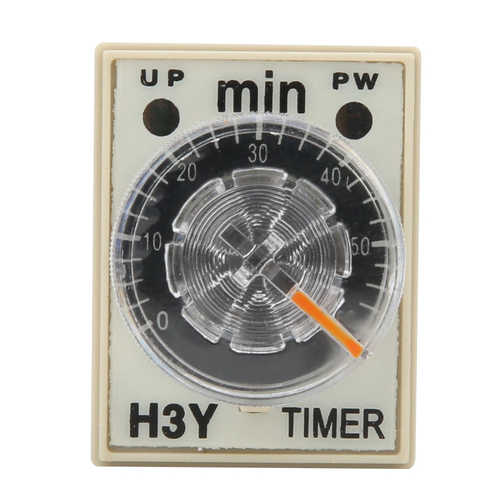 H3Y-2 Delay Timer 8 Pin Timer Relay 0~60 Minutes Dial Type 5A for Multiple Purpose (220VAC )